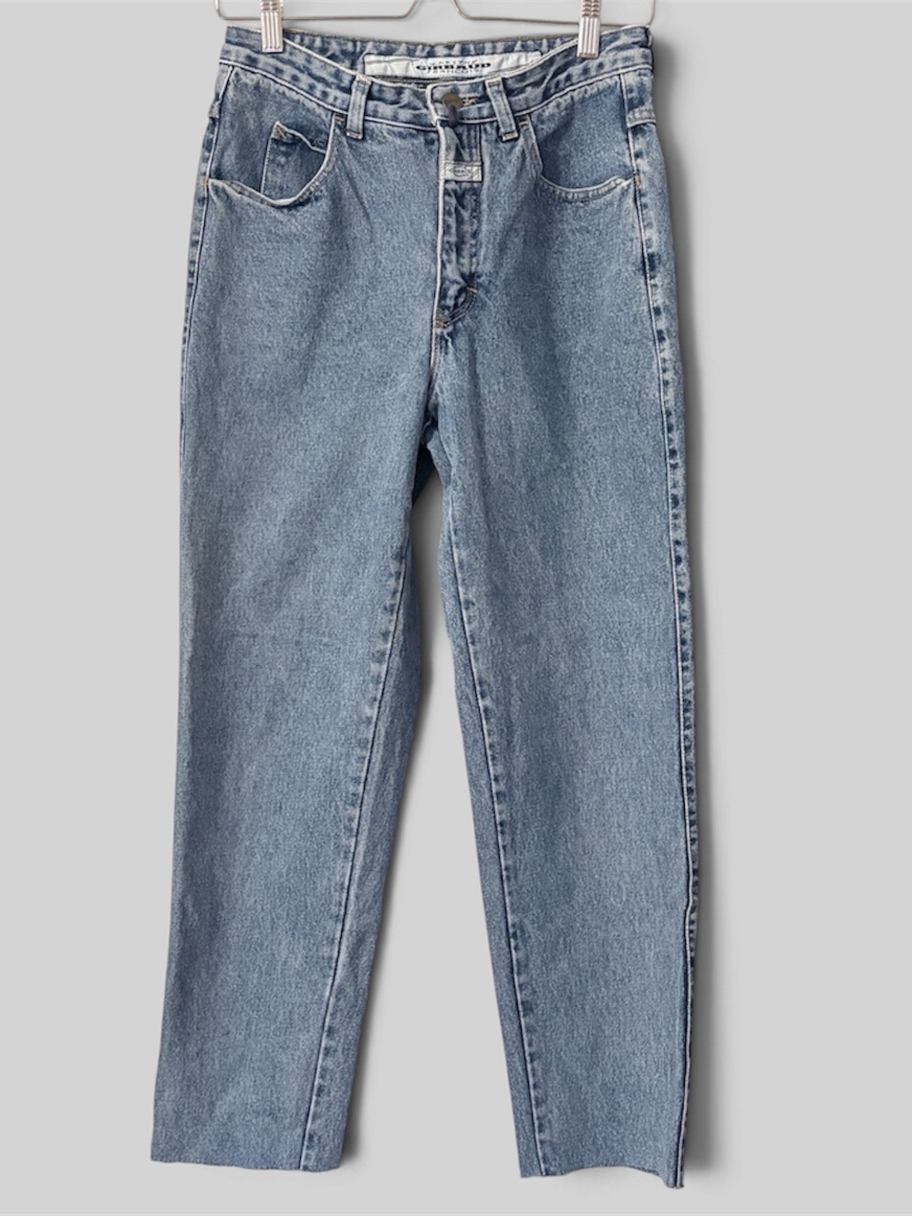 Marithe Francois Girbaud 80s Vintage High Rise Straight Leg Raw HemJeans